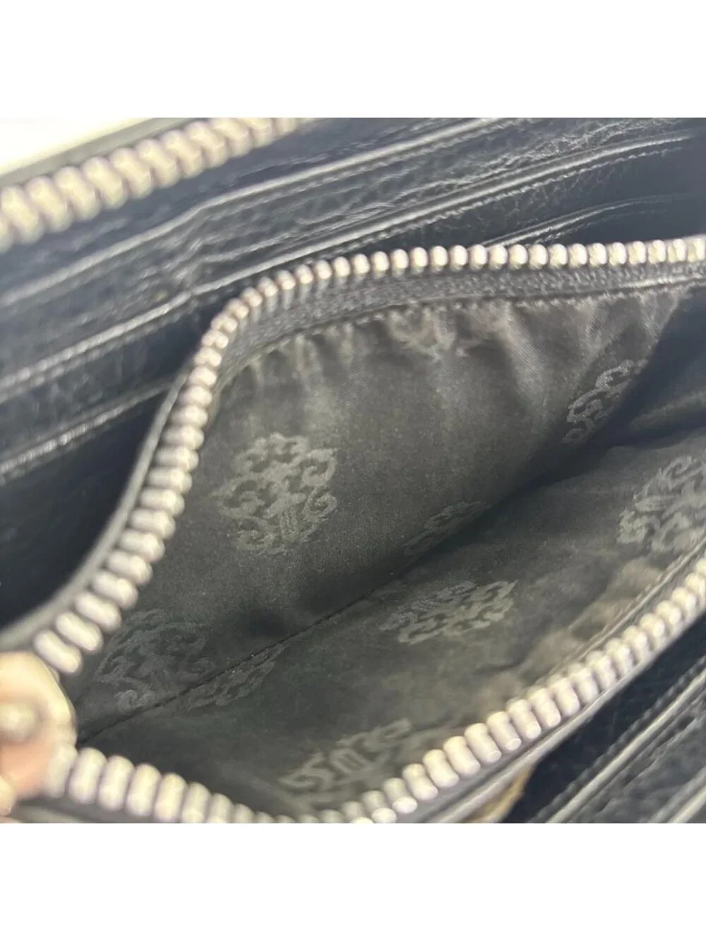 Chrome Hearts Rec Fzip Quilted Cemetery Cross Wallet